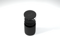 CAD illustration of the Ultimate Premium telescope system with light-control dew shield and spike masks in Black.