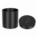 Photographic arrangement of the regular unbaffled dew shield and matching dust cap, shown separately in Black.