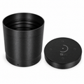 Photographic arrangement of the two included black parts: Premium dew shield with internal light-control baffles and matching dust cap.