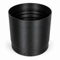 Black baffled dew shield photographed separately
