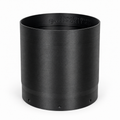 Regular unbaffled telescope dew shield photographed in Black, with its plain interior and lower fitting holes visible.