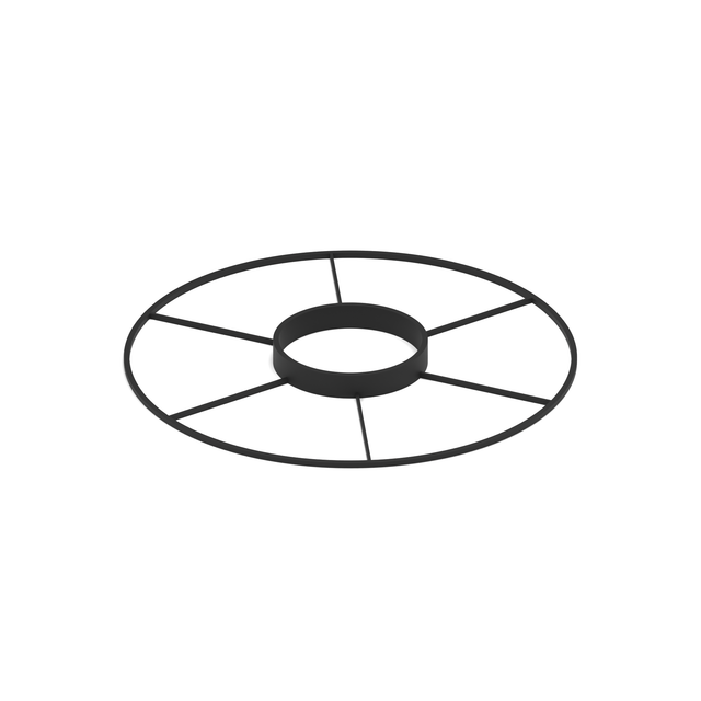 Black 6-point spike mask CAD illustration