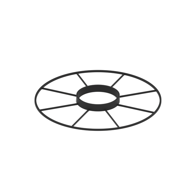 Black 8-point spike mask CAD illustration