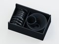 Premium Seestar S30 Pro kit with baffled dual-camera shield and masks inside the fitted storage case; CAD product render