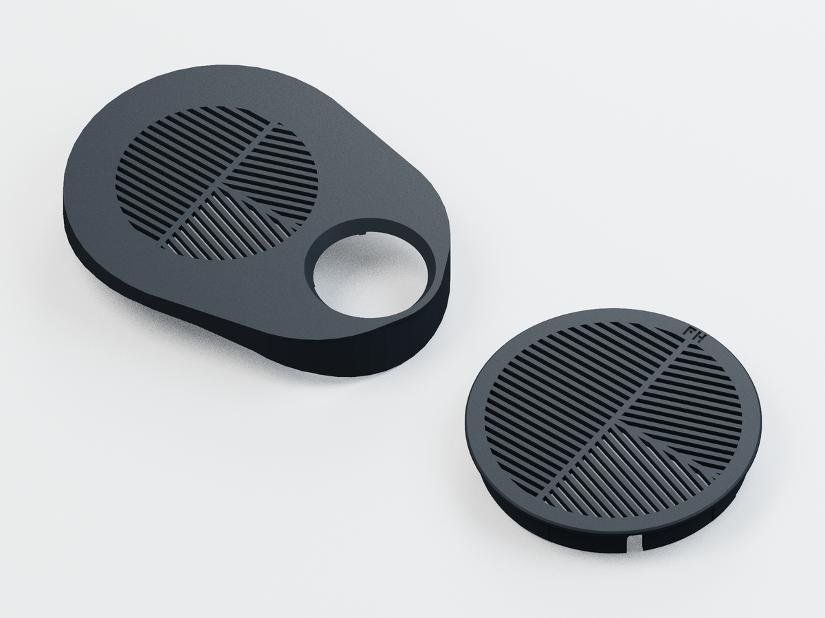 S30 Pro Bahtinov masks for direct telescope and shield-front fitting; CAD product render