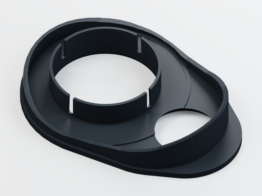 S30 Pro contour base that fits the telescope face; CAD product render